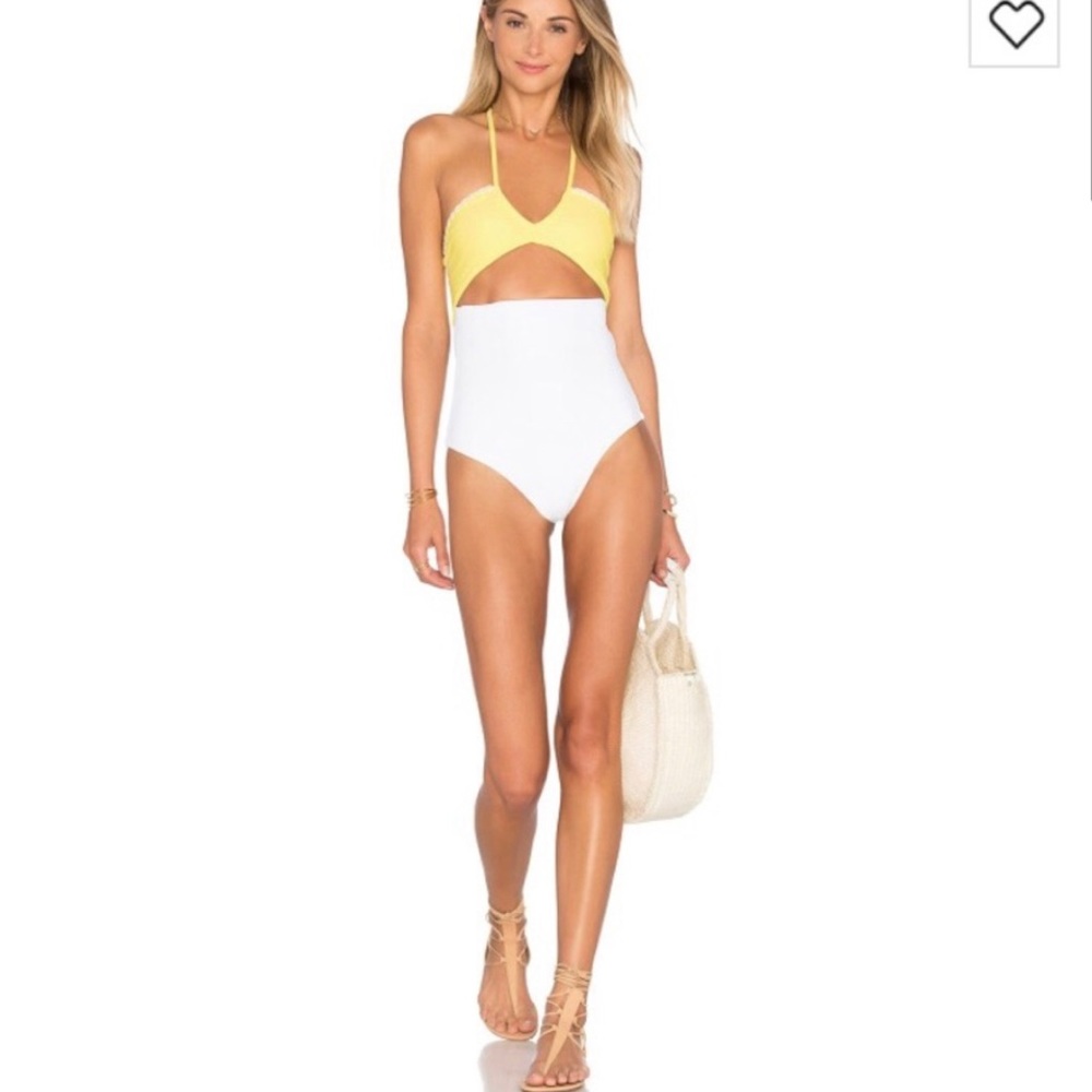 ELLEJAY Yellow & White Crossbody One Piece